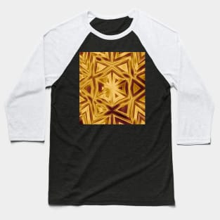 Bold copper striped kaleidoscope Baseball T-Shirt